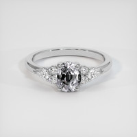1.30 Ct. White Sapphire Ring, 18K White Gold 1