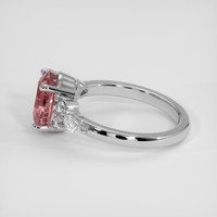 3.03 Ct. Pinkish Brown Sapphire Ring, 18K White Gold 4