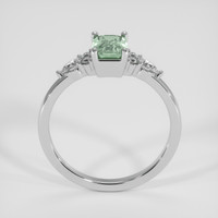 1.12 Ct. Green Sapphire Ring, 18K White Gold 3