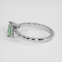 1.12 Ct. Green Sapphire Ring, 18K White Gold 4