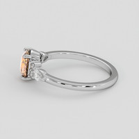 1.20 Ct. Padparadscha Sapphire Ring, 18K White Gold 4