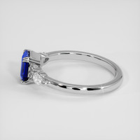 1.08 Ct. Blue Sapphire Ring, 18K White Gold 4
