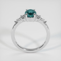 1.19 Ct. Greenish Blue Sapphire Ring, 18K White Gold 3