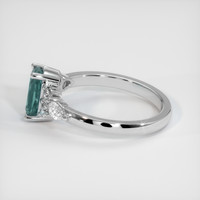 1.26 Ct. Greenish Blue Sapphire Ring, 18K White Gold 4