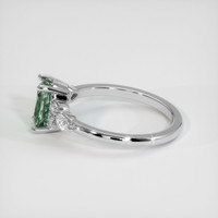 1.71 Ct. Green Sapphire Ring, 18K White Gold 4