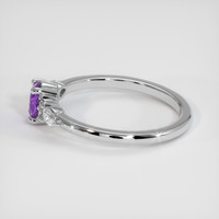 0.51 Ct. Purple Sapphire Ring, 18K White Gold 4