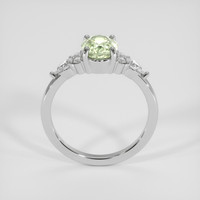 1.44 Ct. Yellowish Green Sapphire Ring, 18K White Gold 3