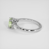 1.44 Ct. Yellowish Green Sapphire Ring, 18K White Gold 4