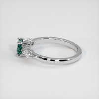 0.62 Ct. Greenish Blue Sapphire Ring, 18K White Gold 4