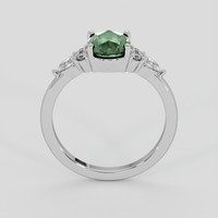 1.40 Ct. Green Sapphire Ring, 18K White Gold 3