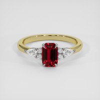 1.01 Ct. Ruby Ring, 14K White & Yellow 1