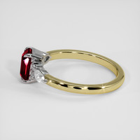 1.01 Ct. Ruby Ring, 14K White & Yellow 4