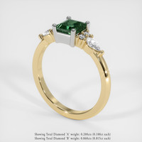 0.87 Ct. Bluish Green Sapphire Ring, 14K White & Yellow 2