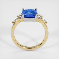 3.13 Ct. Blue Sapphire Ring, 14K White & Yellow 3