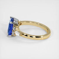3.13 Ct. Blue Sapphire Ring, 14K White & Yellow 4