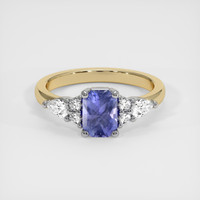 0.88 Ct. Bluish Purple Sapphire Ring, 14K White & Yellow 1