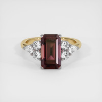 2.93 Ct. Pinkish Purple Sapphire Ring, 14K White & Yellow 1