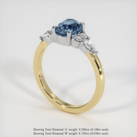 1.20 Ct. Gemstone Ring, 18K White & Yellow 2