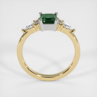0.87 Ct. Bluish Green Sapphire Ring, 18K White & Yellow 3