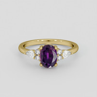 1.40 Ct. Pinkish Purple Sapphire Ring, 10K Yellow Gold 1