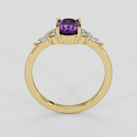 1.40 Ct. Pinkish Purple Sapphire Ring, 10K Yellow Gold 3