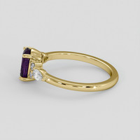 1.40 Ct. Pinkish Purple Sapphire Ring, 10K Yellow Gold 4