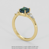 1.41 Ct. Green Sapphire Ring, 10K Yellow Gold 2