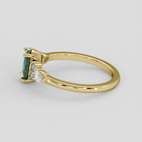 1.16 Ct. Bluish Green Sapphire Ring, 10K Yellow Gold 4