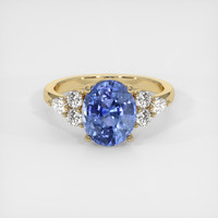 3.28 Ct. Blue Sapphire Ring, 10K Yellow Gold 1