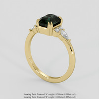 1.84 Ct. Bluish Green Sapphire Ring, 10K Yellow Gold 2