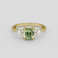 1.91 Ct. Yellowish Green Sapphire Ring, 10K Yellow Gold 1
