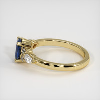 0.97 Ct. Blue Sapphire Ring, 14K Yellow Gold 4