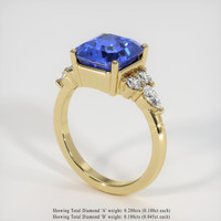 3.66 Ct. Blue Sapphire Ring, 14K Yellow Gold 2