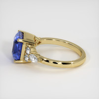 3.66 Ct. Blue Sapphire Ring, 14K Yellow Gold 4
