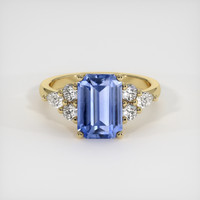 3.04 Ct. Blue Sapphire Ring, 14K Yellow Gold 1