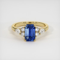 1.54 Ct. Blue Sapphire Ring, 14K Yellow Gold 1
