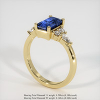 1.54 Ct. Blue Sapphire Ring, 14K Yellow Gold 2