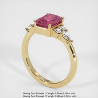 2.08 Ct. Pink Sapphire Ring, 14K Yellow Gold 2