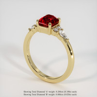 1.55 Ct. Ruby Ring, 14K Yellow Gold 2