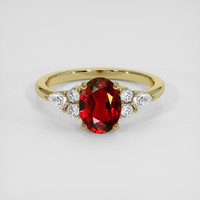 1.67 Ct. Ruby Ring, 14K Yellow Gold 1