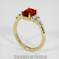 1.67 Ct. Ruby Ring, 14K Yellow Gold 2