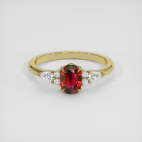 1.07 Ct. Ruby Ring, 14K Yellow Gold 1