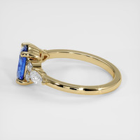 1.10 Ct. Blue Sapphire Ring, 14K Yellow Gold 4