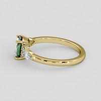 1.10 Ct. Green Sapphire Ring, 14K Yellow Gold 4