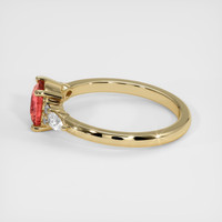 1.16 Ct. Padparadscha Sapphire Ring, 14K Yellow Gold 4