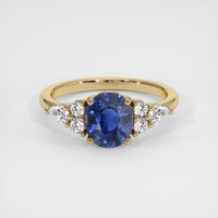 1.30 Ct. Sapphire Ring, 14K Yellow Gold 1