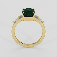 3.15 Ct. Greenish Blue Sapphire Ring, 14K Yellow Gold 3