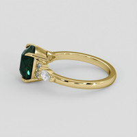 3.15 Ct. Greenish Blue Sapphire Ring, 14K Yellow Gold 4