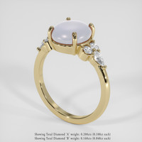 4.35 Ct. Greyish Blue Sapphire Ring, 14K Yellow Gold 2