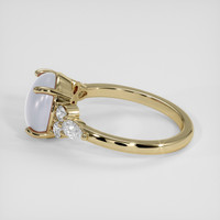 4.35 Ct. Greyish Blue Sapphire Ring, 14K Yellow Gold 4